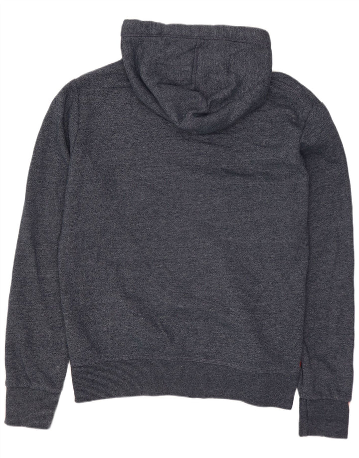 SUPERDRY Pulover cu glugă cu fermoar pentru bărbați, XL, bumbac bleumarin