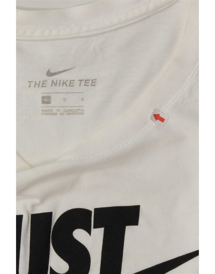 Tricou grafic Nike pentru bărbați Top mare din bumbac alb
