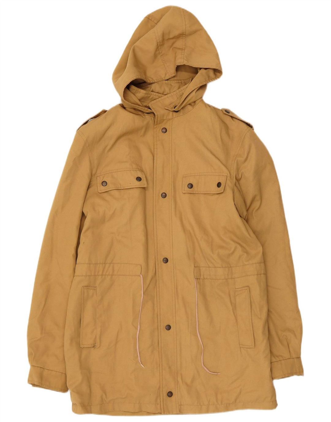 Jachetă parka cu glugă vintage pentru bărbați UK 38 Bej mediu