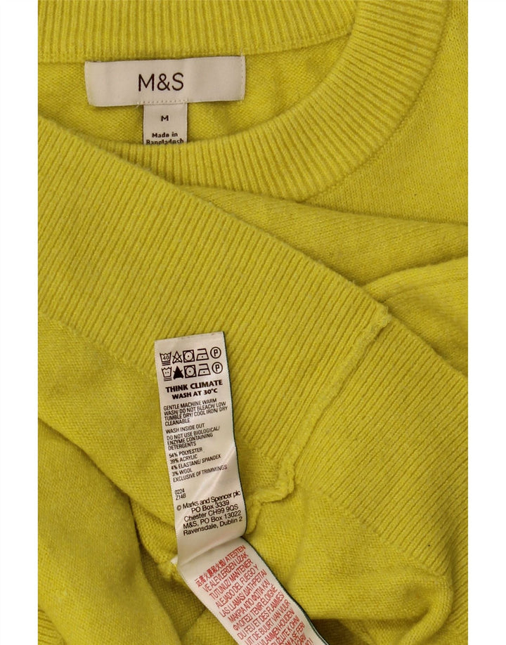 Pulover pentru femei Marks & Spencer cu gâtul cu barca UK 14, galben mediu