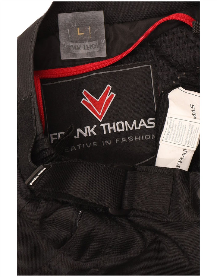 Frank Thomas Pantaloni de vânt motociclete pentru bărbați mari W34 L31 negri