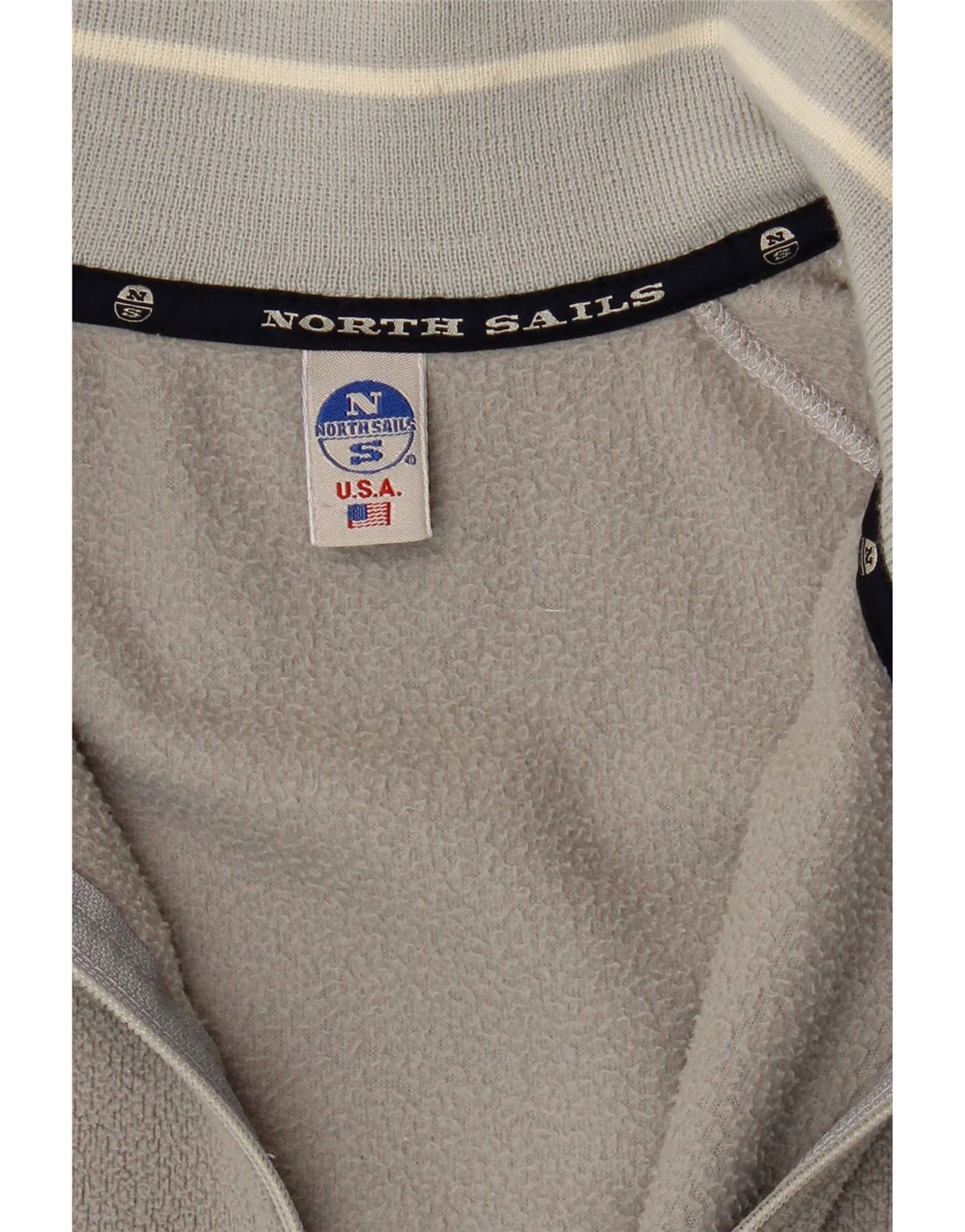 Jachetă polară pentru bărbați North Sails UK 40, mare, gri, poliester color bloc