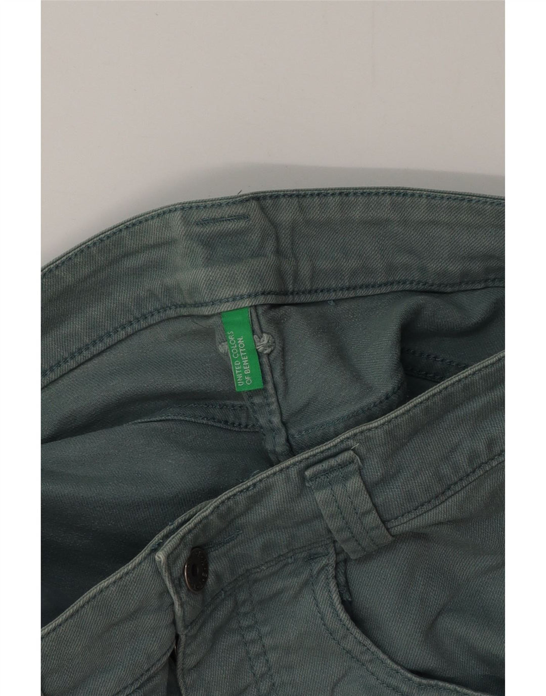 Pantaloni scurți din denim pentru femei BENETTON W32 Large Green