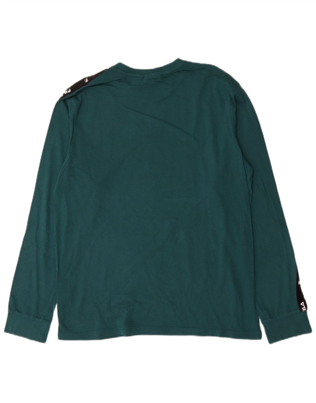 Top grafic pentru bărbați Fila cu mânecă lungă, mare, verde, color block, bumbac