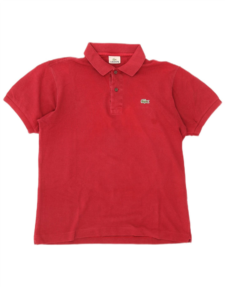 Tricou polo Lacoste pentru bărbați, mărimea 4, bumbac roșu mediu