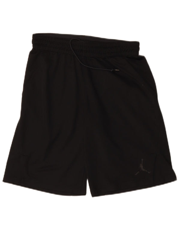 Pantaloni scurți sport grafic Dri Fit Jordan pentru bărbați, poliester mediu negru