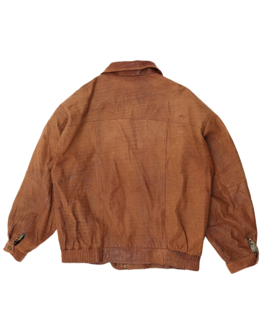 Jachetă de piele vintage pentru bărbați UK 42 XL din piele maro