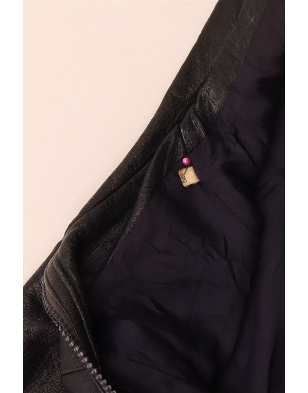 Geacă de piele vintage pentru femei IT 52 2XL bleumarin