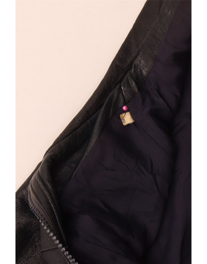 Geacă de piele vintage pentru femei IT 52 2XL bleumarin