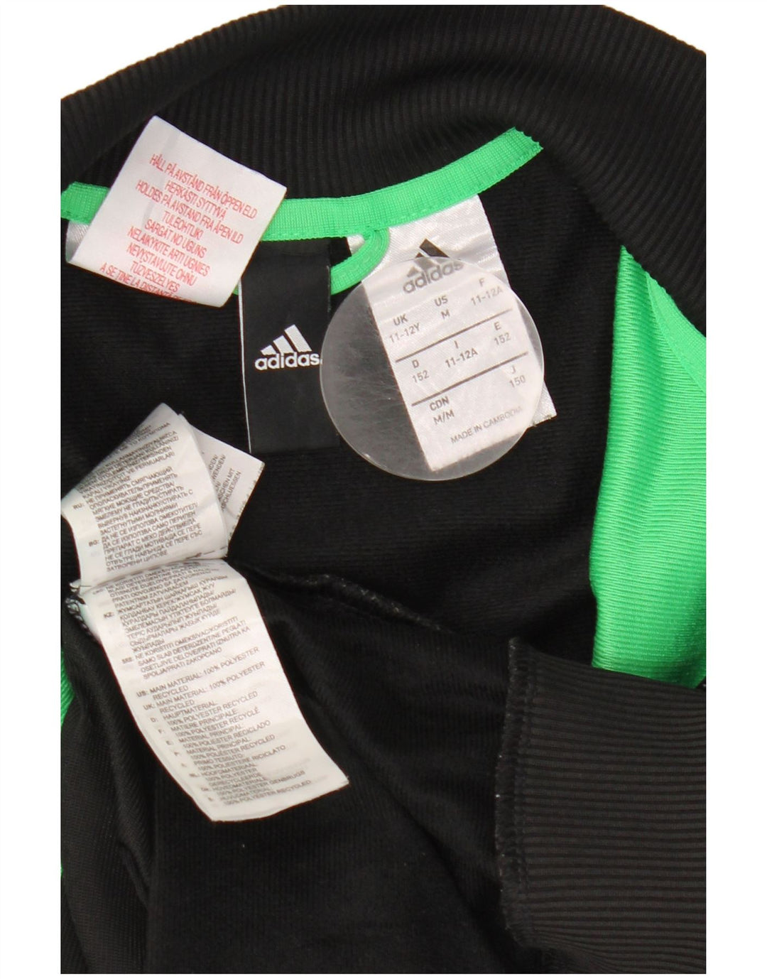 Jachetă de trening pentru băieți Adidas 11-12 ani, negru, poliester