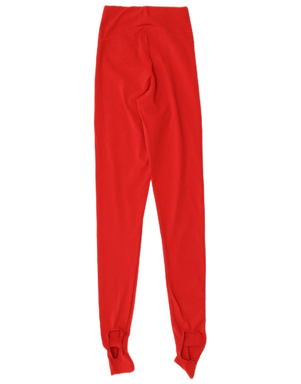 Leggings cu etrier pentru femei Zara UK 8 Small Red