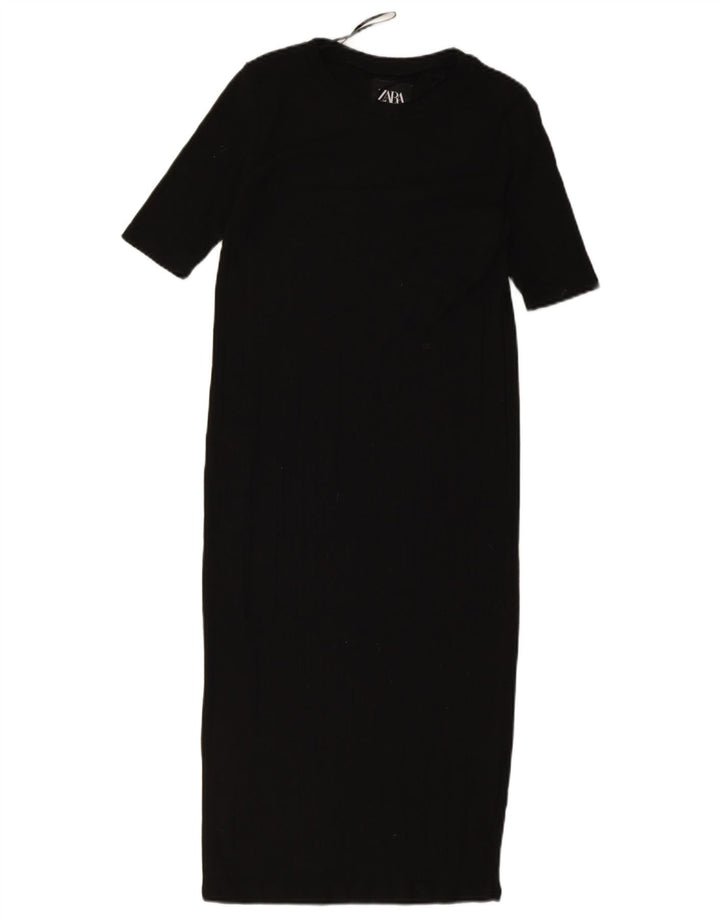 Rochie Maxi pentru Damă Zara UK 8 Mic Negru Poliester