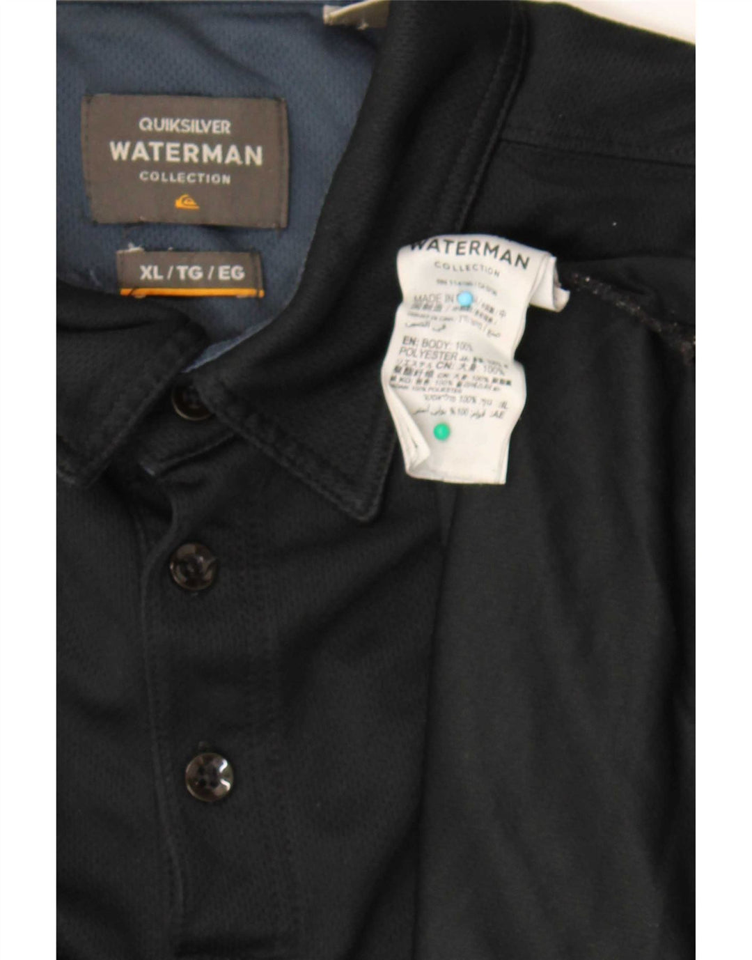 Tricou polo pentru bărbați Quiksilver XL poliester negru