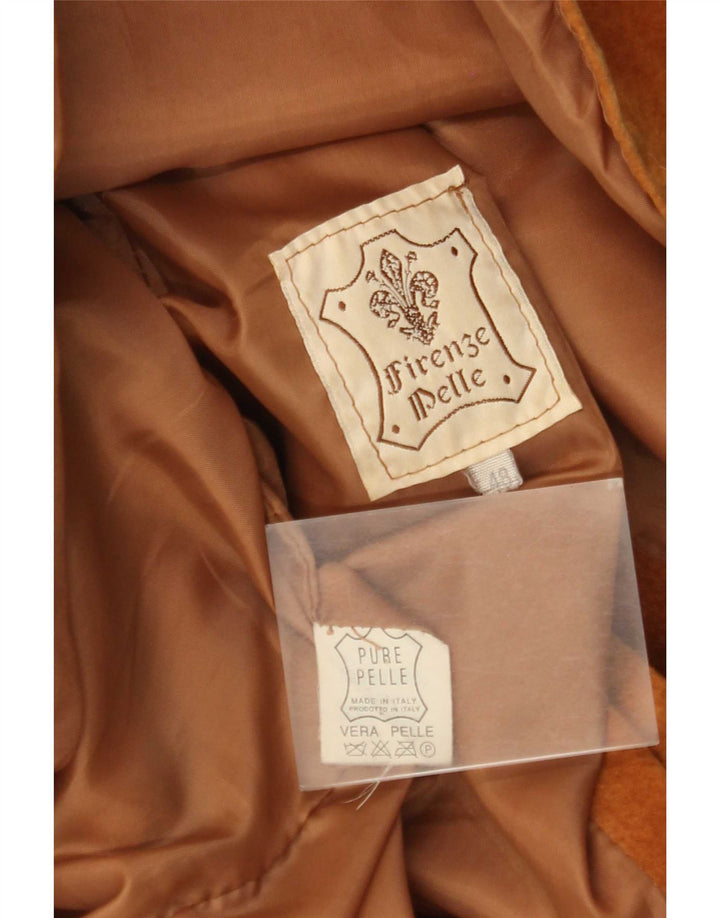 Jachetă vintage de piele intoarsa pentru femei IT 48 XL Bej