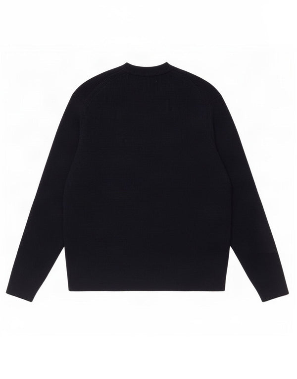 Pulover pentru bărbați Zara, cu decolteu, mediu, bleumarin, acrilic