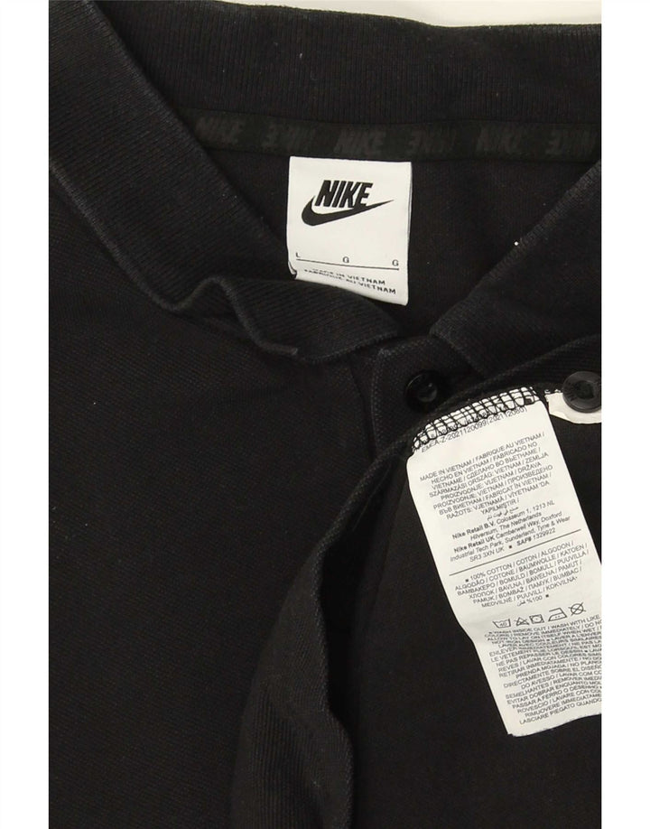 Tricou polo Nike pentru bărbați, mare, negru, bumbac