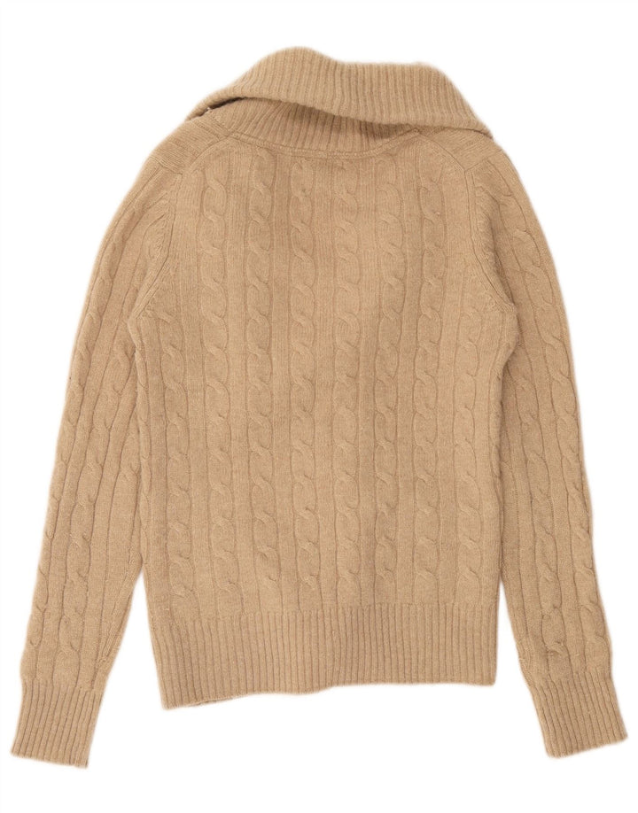 Pulover cardigan Massimo Dutti pentru femei UK 12 Lână maro medie