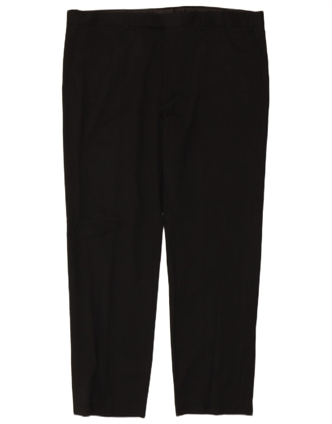 Pantaloni de costum obișnuiți, drepti, pentru bărbați, Marks & Spencer, L42 L33, poliester negru