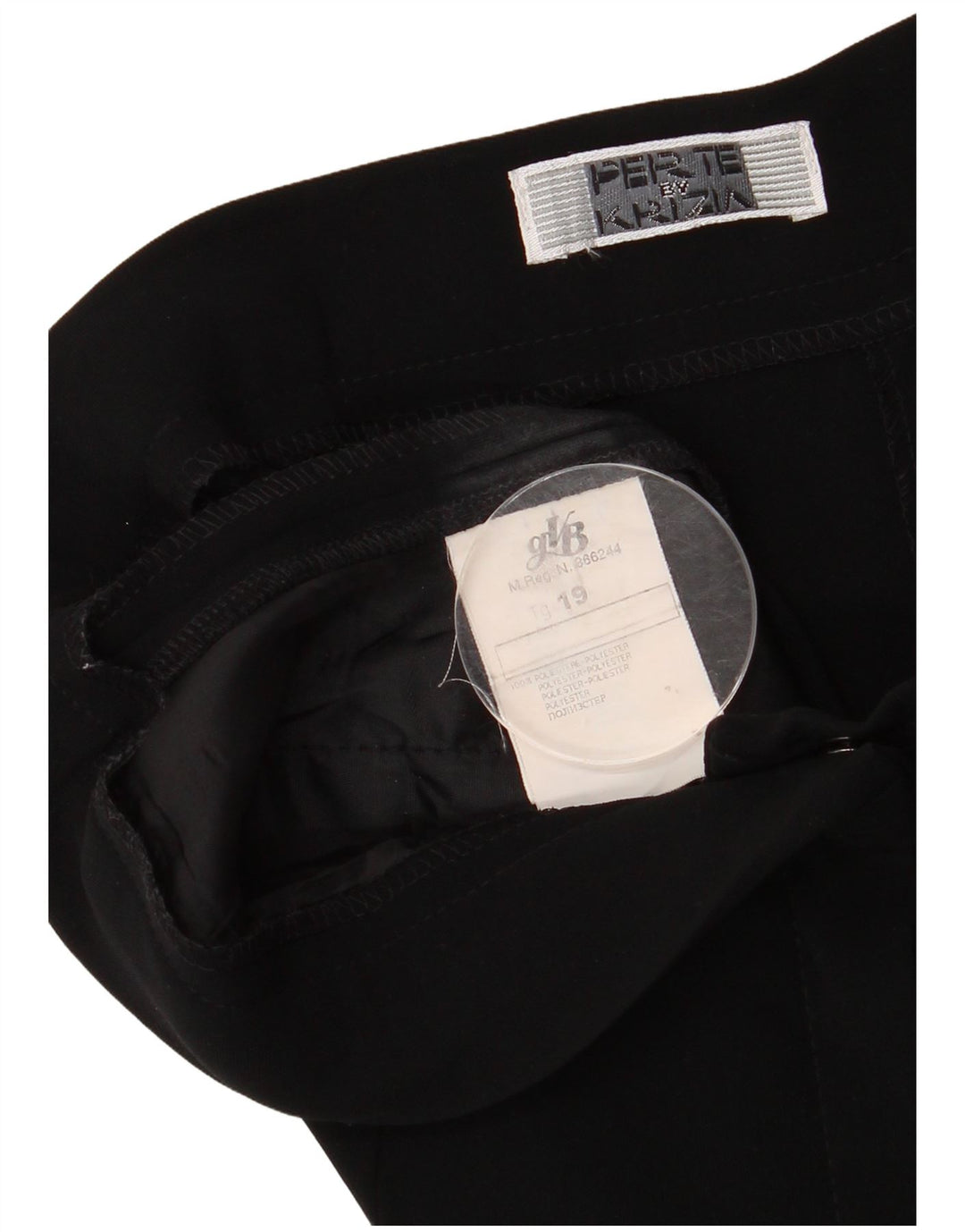 Pantaloni chino drepți Perte by Krizia pentru femei L32 L28 Poliester negru