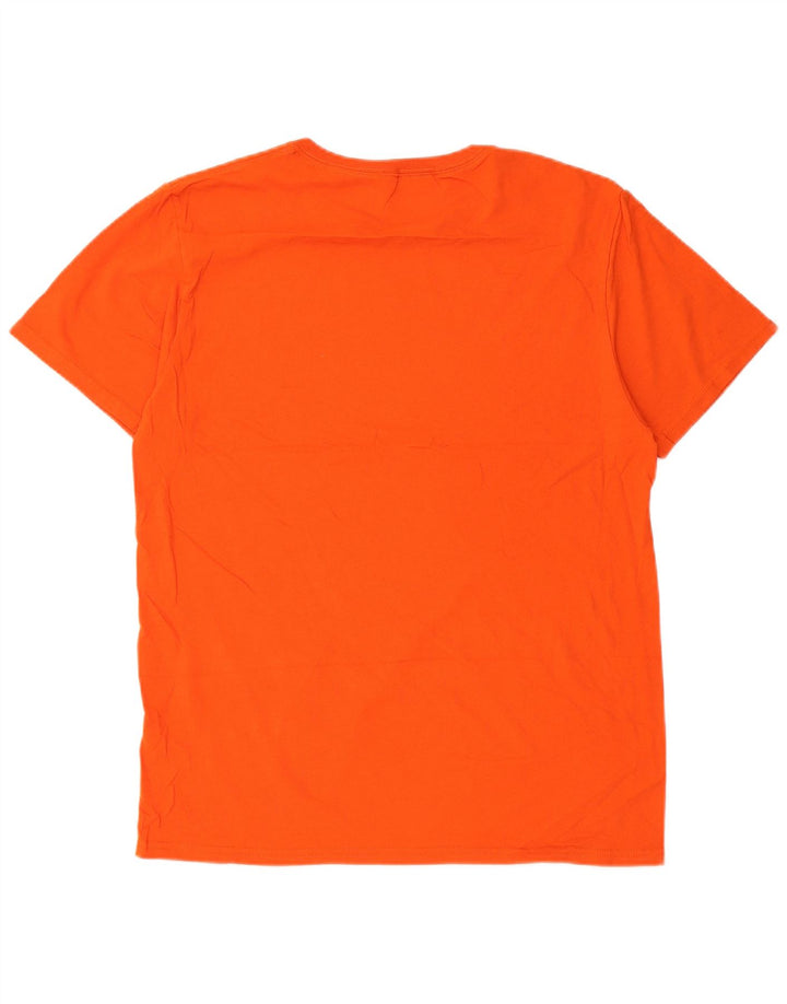 Tricou Russell Athletic pentru bărbați Top din bumbac portocaliu mediu