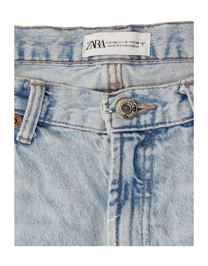 Blugi de damă Zara cu talie înaltă învechiți EU 40 Mediu L30 L31 Albastru