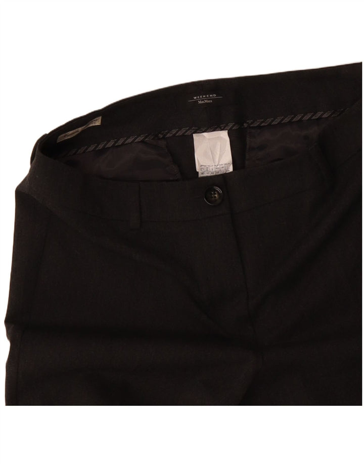 MAX MARA Pantaloni drepti de weekend pentru femei UK 12 Medium W32 L28 Gri