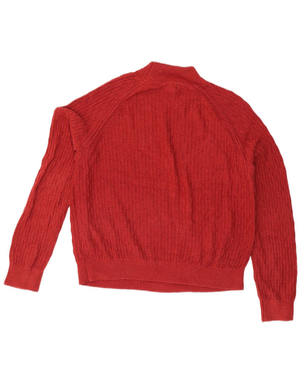 Pulover cu gât țestoasă pentru femei Fat Face, cu o formă largi, roșu mediu UK 12