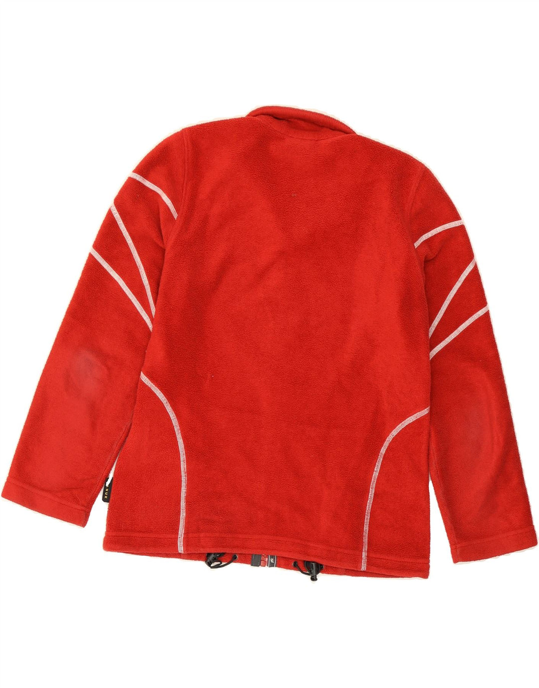 JACK WOLFSKIN Womens Loose Fit Fleece Jacket UK 10 Small Red Polyester Vintage Jack Wolfskin and Second-Hand Jack Wolfskin from Messina Hembry 