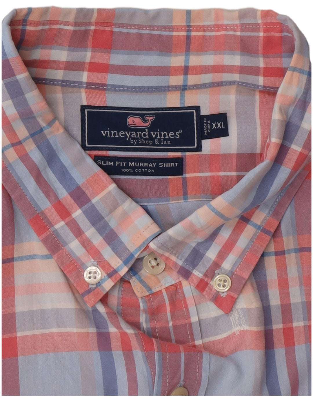 VINEYARD VINES Mens Slim Fit Shirt 2XL Multicoloured Check Cotton
