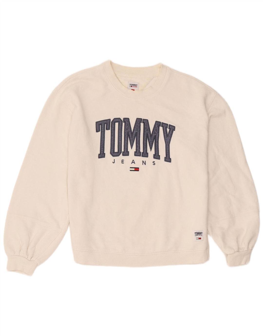 Hanorac grafic Tommy Hilfiger pentru bărbați, bumbac alb mediu