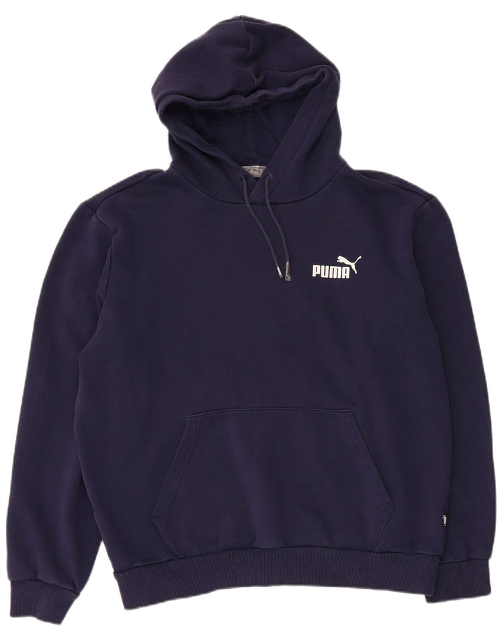 Pulover pentru bărbați Puma Graphic Hoodie Jumper mediu din bumbac bleumarin