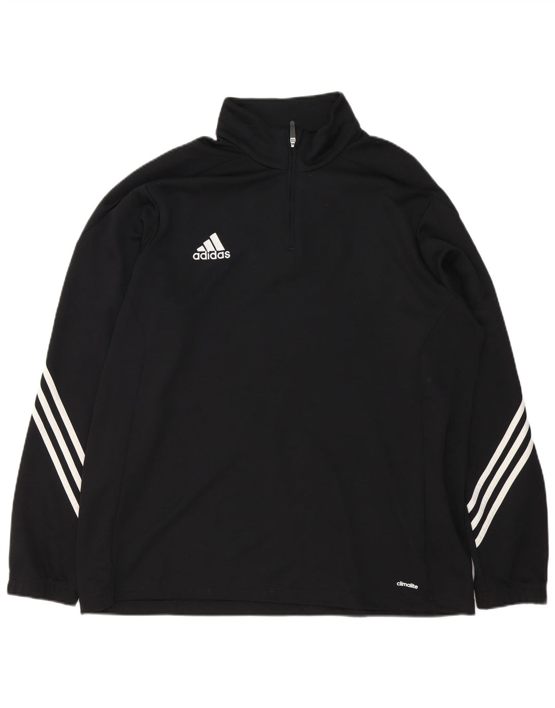 Adidas pentru bărbați Climalite Zip Neck Pullover Trening Top 2XL Negru Poliester