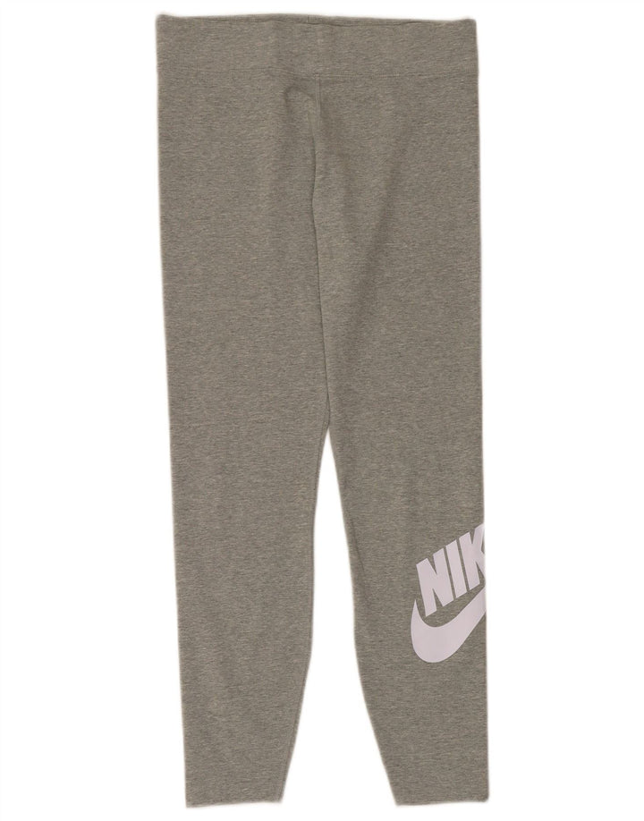Leggings grafic Nike pentru femei UK 14, mare, gri bumbac