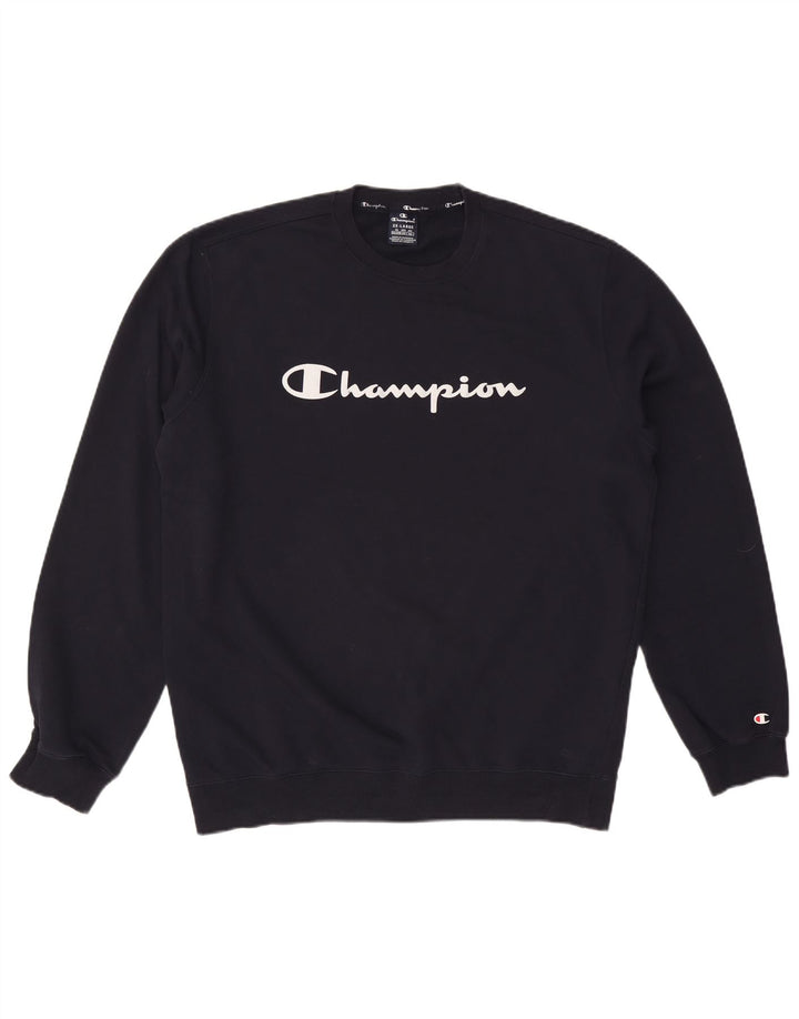 Pulover cu grafică pentru bărbați CHAMPION, 2XL, bumbac bleumarin