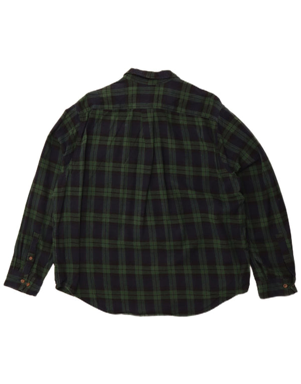 Cămașă de flanel pentru bărbați Eddie Bauer, bumbac verde check 2XL