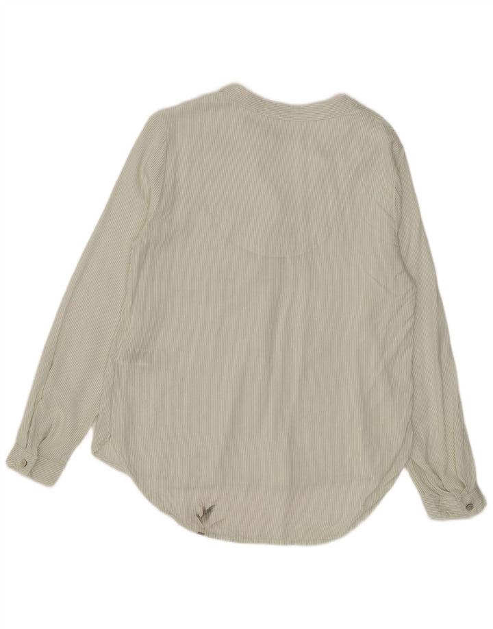 Cămașă pulover pentru femei Marks & Spencer UK 6 XS Green Pinstripe Viscose