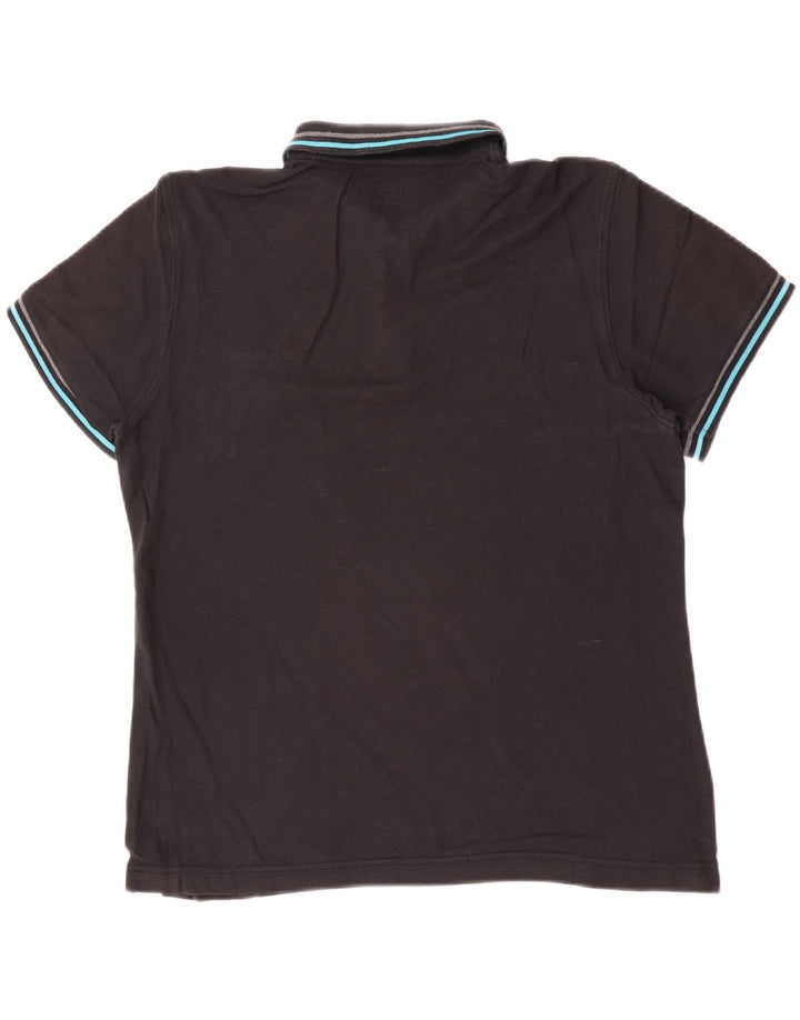 Tricou polo pentru bărbați Lotto, bumbac mediu negru