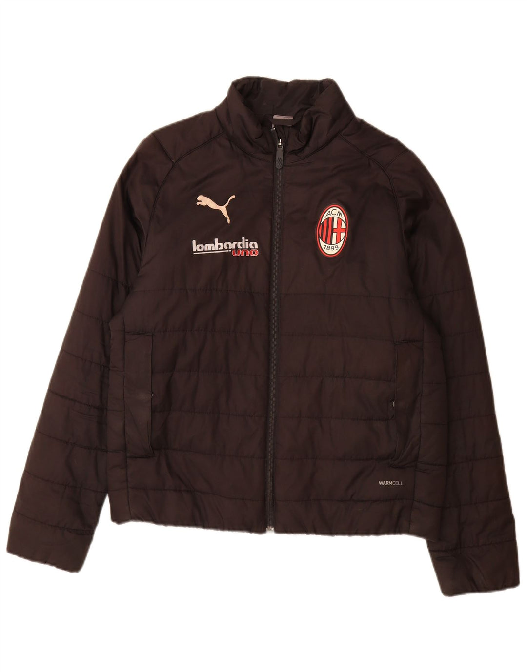 Jachetă căptușită Puma AC Milan pentru băieți 13-14 ani, neagră