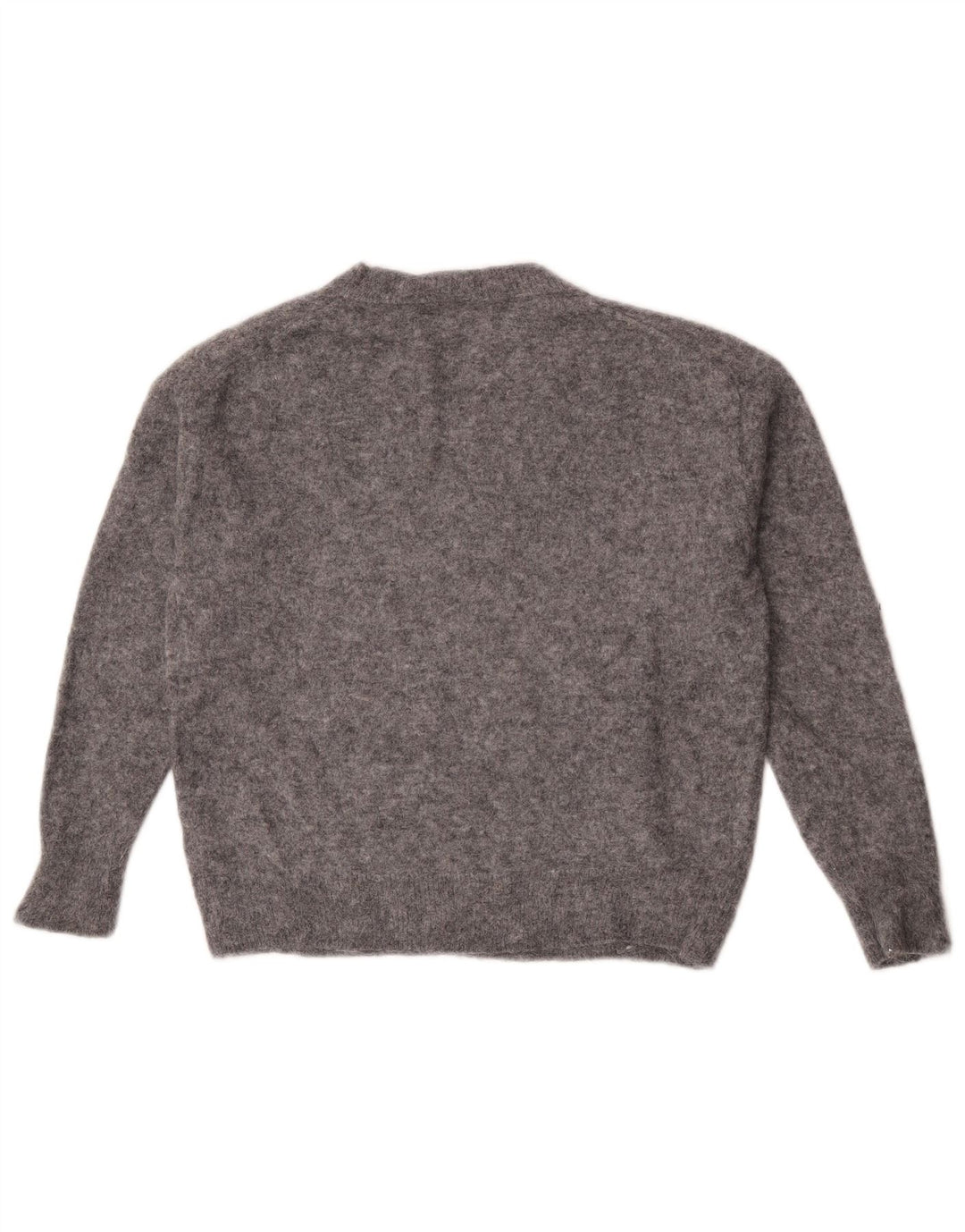 Pulover cu decolteu în V supradimensionat pentru femei Zara UK 10 mic, gri pete