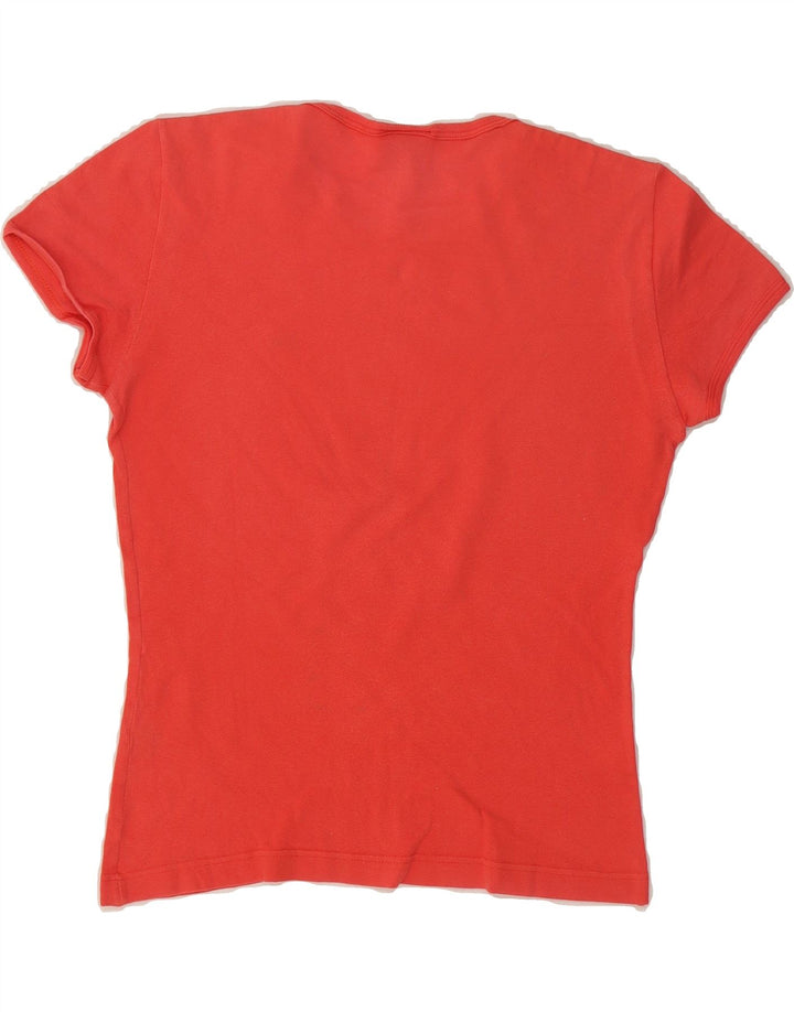 LACOSTE Womens Crop T-Shirt Top Size 42 Large Red Cotton Vintage Lacoste and Second-Hand Lacoste from Messina Hembry 