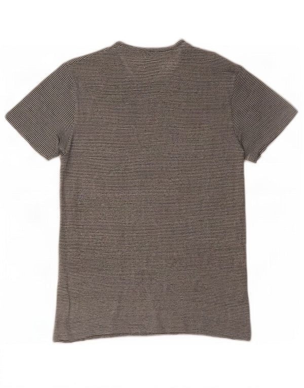 Tricou pentru bărbați Zara Top mic cu dungi albe din in