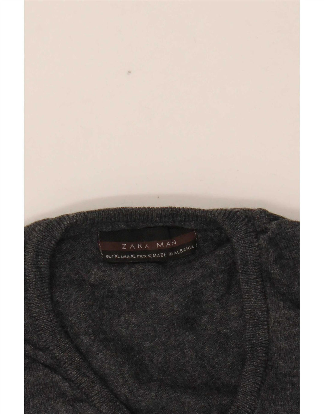 Pulover pentru bărbați Zara, cu decolteu în V, XL, gri