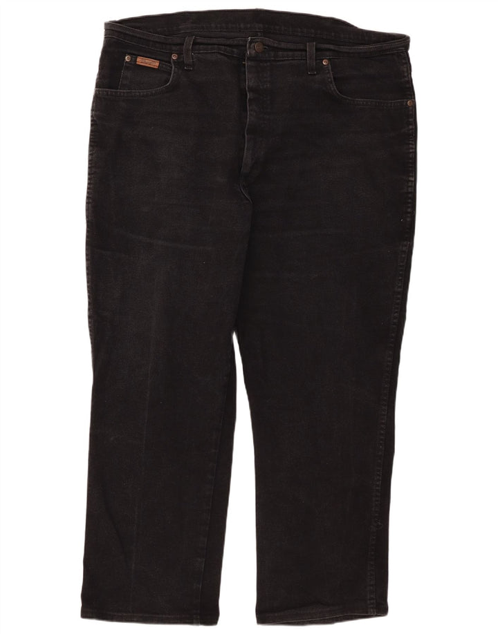 Blugi drepte pentru bărbați Wrangler Texas W42 L27 bumbac negru
