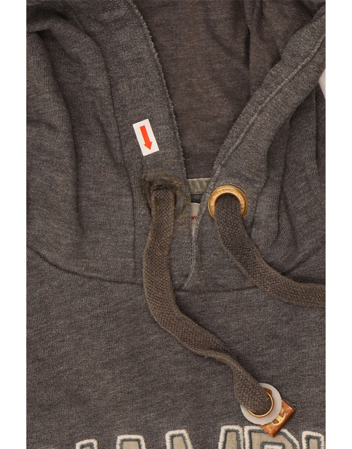 Pulover pentru damă CHAMPION cu hanoră cu grafică UK 16 mare bumbac gri