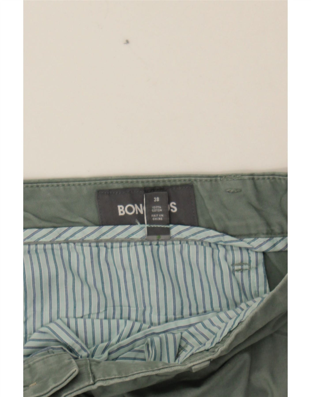 BONOBOS Mens Chino Shorts W38 XL Green Cotton Vintage BONOBOS and Second-Hand BONOBOS from Messina Hembry 