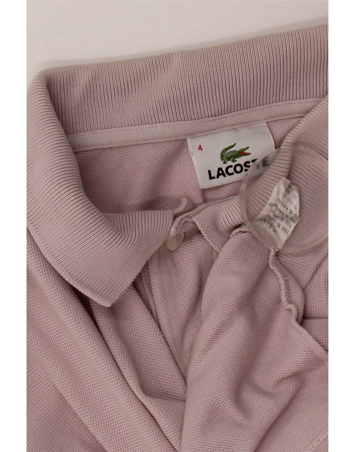 Tricou polo Lacoste pentru bărbați, mărimea 4, bumbac roz mediu