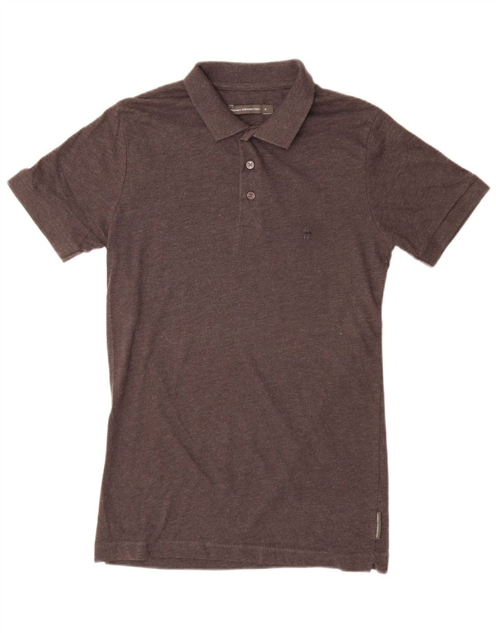 Tricou polo pentru bărbați French Connection, bumbac gri mic