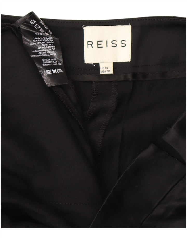 Pantaloni scurti casual REISS pentru femei UK 14 Large W32 Black Viscose