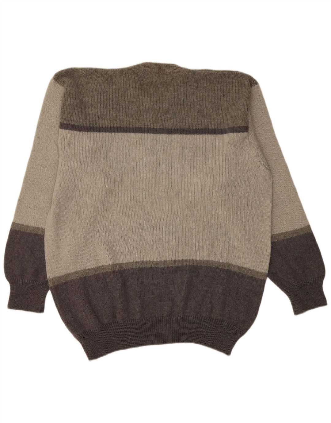 Pulover pentru bărbați Pierre Monet, cu gât roșu, XL, lână virgină geometrică, gri