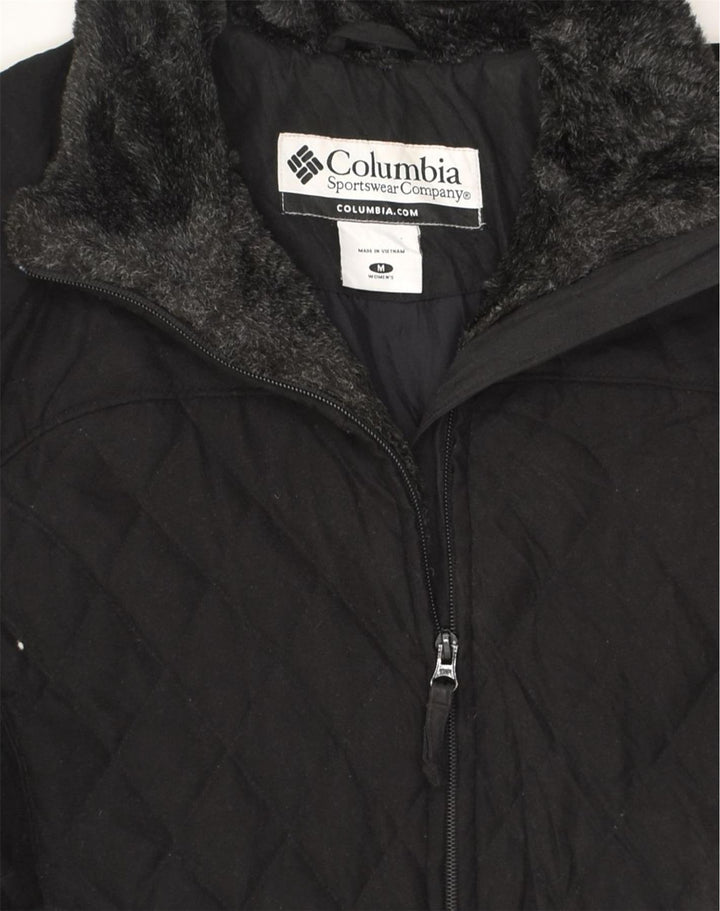COLUMBIA Womens Quilted Jacket UK 14 Medium Black | Vintage Columbia | Thrift | Second-Hand Columbia | Used Clothing | Messina Hembry 